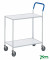 Tischwagen weiß bis 150 kg 4 Lenkrollen 2 davon mit Bremse 850x435x950mm KM1730-6B
