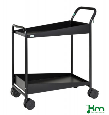 Design Servierwagen schwarz bis 150 kg 4 Lenkrollen 2 davon mit Bremse 866x455x980mm KM1987-S Design Servierwagen schwarz bis 150 kg 4 Lenkrollen 2 davon mit Bremse 866x455x980mm KM1987-S