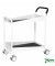 Design Servierwagen weiß bis 150 kg 4 Lenkrollen 2 davon mit Bremse 866x455x980mm KM1987-V