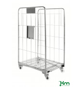 Rollcontainer KM2000-S, Stapelbarer Rollcontainer, 700x800x1570mm (BxLxH), bis 400kg belastbar, verzinkt