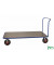 Plattformwagen Extra groß KM20080H, 1000x2150mm (BxL gesamt), bis 500kg belastbar, 2 Bockrollen, 2 Lenkrollen, blau