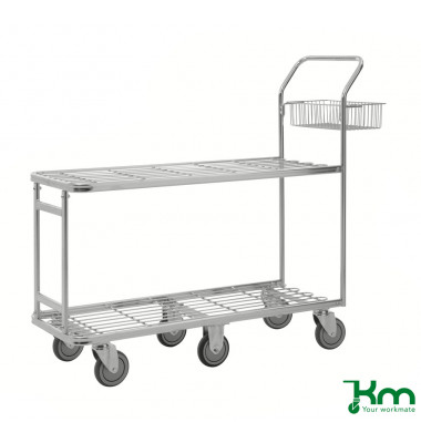 Gitterwagen verzinkt bis 400 kg 2 Bockrollen 4 Lenkrollen 2 davon mit Bremse 1320x430x1120mm KM203110 Gitterwagen verzinkt bis 400 kg 2 Bockrollen 4 Lenkrollen 2 davon mit Bremse 1320x430x1120mm KM203110