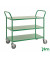 Etagenwagen grün bis 250 kg 4 Lenkrollen 2 davon mit Bremse 1080x480x940mm KM2106B