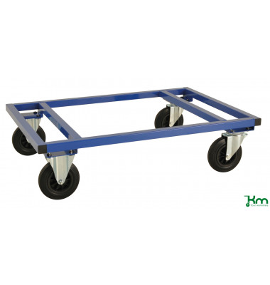 Palettenwagen blau bis 800 kg 2 Bockrollen 2 Lenkrollen mit Bremse 1200x800x305mm KM217-BB Palettenwagen blau bis 800 kg 2 Bockrollen 2 Lenkrollen mit Bremse 1200x800x305mm KM217-BB