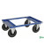 Palettenwagen blau bis 800 kg 2 Bockrollen 2 Lenkrollen 800x600x270mm KM217-BH
