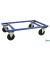 Palettenwagen blau bis 800 kg 2 Bockrollen 2 Lenkrollen 1200x1000x305mm KM217-FIN-B