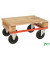 Palettenwagen rot bis 800 kg 2 Bockrollen 2 Lenkrollen mit Bremse 800x600x270mm KM217-HB