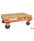 Palettenwagen rot bis 800 kg 2 Bockrollen 2 Lenkrollen mit Bremse 1200x800x305mm KM217B