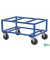 Palettenwagen blau bis 800 kg 2 Bockrollen 2 Lenkrollen 1200x800x650mm KM221-B