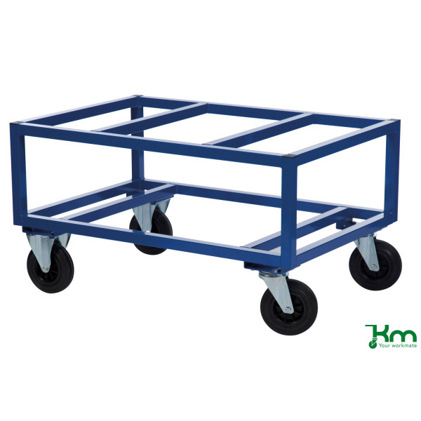 7350050358020 - Palettenwagen KM221-BB 800x1200x650mm (BxLxH) bis 800kg belastbar 2 Bockrollen 2 Lenkrollen mit Bremse blau 7350050358020 K 7350050358020 - Palettenwagen KM221-BB 800x1200x650mm (BxLxH) bis 800kg belastbar 2 Bockrollen 2 Lenkrollen mit Bremse blau 7350050358020 K