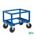 Palettenwagen blau bis 800 kg 2 Bockrollen 2 Lenkrollen 800x600x650mm KM221-BH