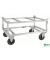 Palettenwagen verzinkt bis 800 kg 2 Bockrollen 2 Lenkrollen mit Bremse 1246x846x700mm KM221-EPB