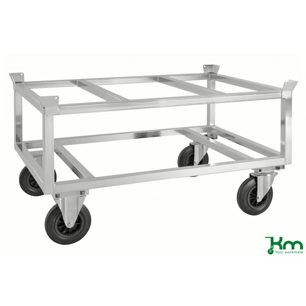 7350050359997 - Palettenwagen KM221-EPB Verzinkter Palettenwagen mit Palettenhalter 846x1246x700mm (BxLxH) bis 800kg belastbar 2 Bockrollen 7350050359997 - Palettenwagen KM221-EPB Verzinkter Palettenwagen mit Palettenhalter 846x1246x700mm (BxLxH) bis 800kg belastbar 2 Bockrollen