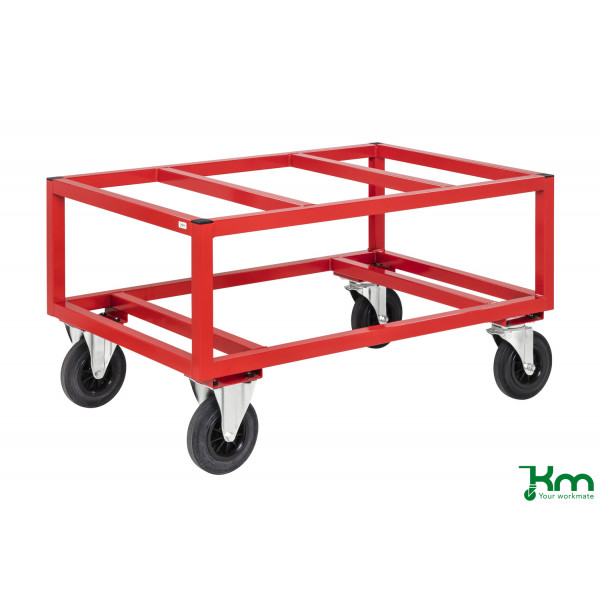 7350074806323 - Palettenwagen KM221-FIN-R Palettenwagen 1200x1000 1000x1200x650mm (BxLxH) bis 800kg belastbar 2 Bockrollen 2 Lenkrollen ro 7350074806323 - Palettenwagen KM221-FIN-R Palettenwagen 1200x1000 1000x1200x650mm (BxLxH) bis 800kg belastbar 2 Bockrollen 2 Lenkrollen ro