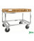 Palettenwagen verzinkt bis 800 kg 2 Bockrollen 2 Lenkrollen mit Bremse 1246x846x705mm KM222-EPB