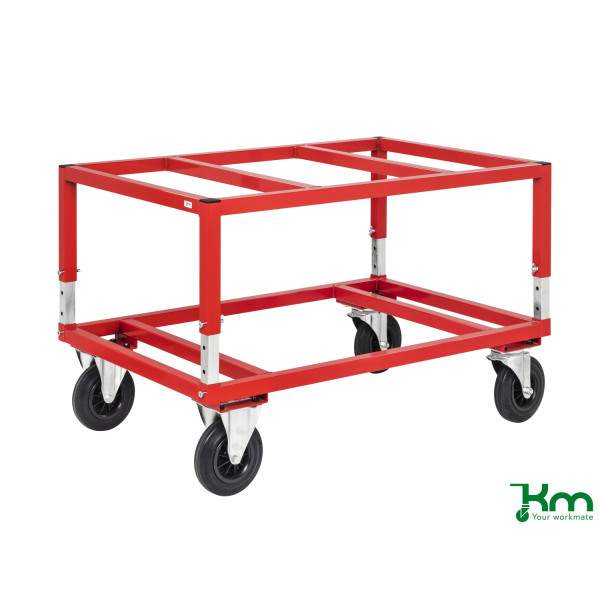 7350074807122 - Palettenwagen KM222-FIN-R Palettenwagen 1200x1000 1000x1200x655mm (BxLxH) bis 800kg belastbar 2 Bockrollen 2 Lenkrollen ro 7350074807122 - Palettenwagen KM222-FIN-R Palettenwagen 1200x1000 1000x1200x655mm (BxLxH) bis 800kg belastbar 2 Bockrollen 2 Lenkrollen ro