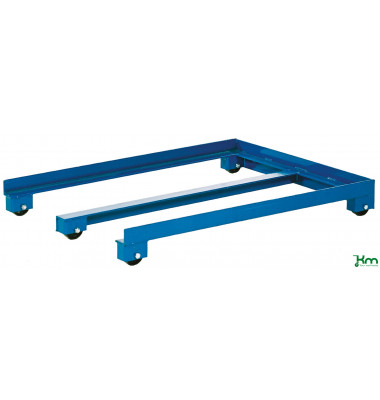 Palettenwagen blau bis 1000 kg 5 Bockrollen 1200x870x150mm KM223