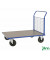 Plattformwagen Serie 200 KM232-2, 700x1083mm (BxL gesamt), bis 500kg belastbar, 2 Bockrollen, 2 Lenkrollen, blau
