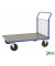 Plattformwagen Serie 200 KM232-3, 800x1283mm (BxL gesamt), bis 500kg belastbar, 2 Bockrollen, 2 Lenkrollen, blau
