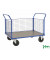 Plattformwagen Serie 200 KM234-3, 800x1366mm (BxL gesamt), bis 500kg belastbar, 2 Bockrollen, 2 Lenkrollen, blau
