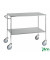 Edelstahlwagen verzinkt bis 200 kg 4 Lenkrollen 2 davon mit Bremse 1000x580x870mm KM271B