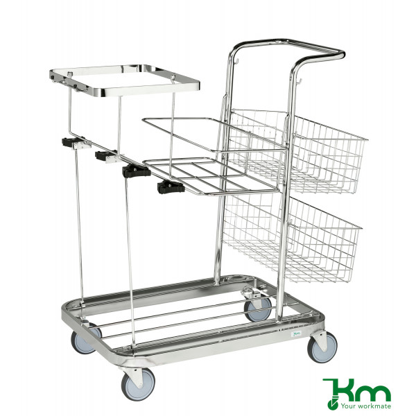 7350074805111 - Müllsackständer KM30170 Reinigungswagen 550x700x1000mm (BxLxH) 4 Lenkrollen verzinkt 7350074805111 Kongamek