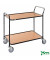 Tischwagen schwarz bis 250 kg 4 Lenkrollen 1020x555x965mm KM30770-SBO