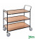 Tischwagen schwarz bis 250 kg 4 Lenkrollen 1020x555x965mm KM30773-SBO