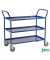 Etagenwagen blau bis 250 kg 4 Lenkrollen 2 davon mit Bremse 1080x480x940mm KM3106B