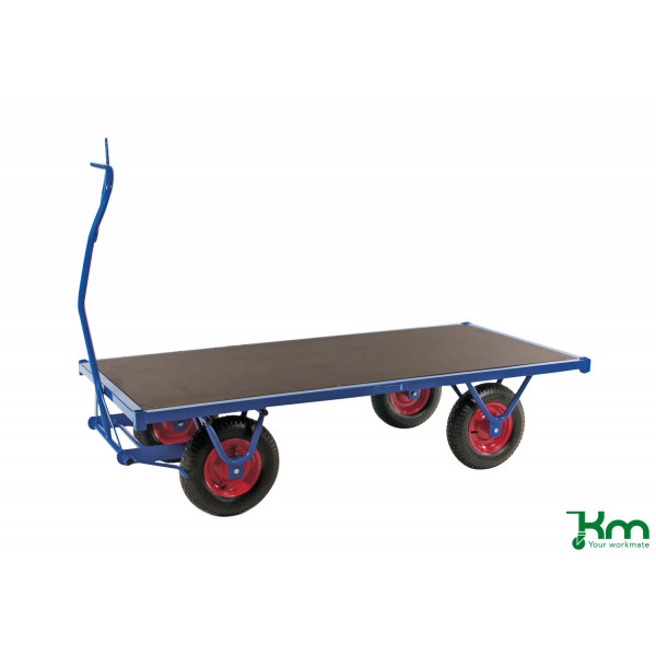 7350074808020 - Schwerlastwagen KM330200PF 1000x2000x460mm (BxLxH) bis 1000kg belastbar 4 Bockrollen Deichselbremse blau 7350074808020 Kong 7350074808020 - Schwerlastwagen KM330200PF 1000x2000x460mm (BxLxH) bis 1000kg belastbar 4 Bockrollen Deichselbremse blau 7350074808020 Kong