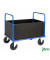 Plattformwagen Serie 300 mdf KM335-2H, 700x1000mm (BxL gesamt), bis 500kg belastbar, 2 Bockrollen, 2 Lenkrollen, braun