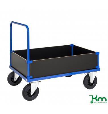 Serie 300 mdf, braun bis 500 kg 2 Bockrollen 2 Lenkrollen mit Bremse 1000x700x900mm KM335-2LB