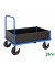 Serie 300 mdf, braun bis 500 kg 2 Bockrollen 2 Lenkrollen mit Bremse 1000x700x900mm KM335-2LB
