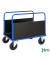 Plattformwagen Serie 300 KM336-3, 800x1200mm (BxL gesamt), bis 500kg belastbar, 2 Bockrollen, 2 Lenkrollen, blau
