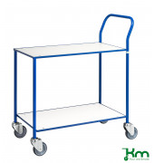 Tischwagen KM373-6, Kleiner Tischwagen, vollständig geschweißt, 2 Böden, 430x840x970mm (BxLxH), bis 150kg belastbar, 4 Lenkro