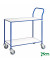 Tischwagen weiß bis 150 kg 4 Lenkrollen 2 davon mit Bremse 840x430x970mm KM373-6B