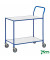 Tischwagen weiß bis 150 kg 4 Lenkrollen 2 davon mit Bremse 850x435x950mm KM3730-6B