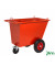 Müllsackständer rot bis 750 kg 2 Bockrollen 1 Lenkrollen mit Bremse 1310x720x1000mm KM400LG