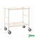 Tischwagen weiß bis 150 kg 4 Lenkrollen 690x430x750mm KM4100