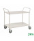 Etagenwagen weiß bis 250 kg 4 Lenkrollen 2 davon mit Bremse 1080x480x940mm KM4105B