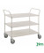 Etagenwagen weiß bis 250 kg 4 Lenkrollen 2 davon mit Bremse 1080x480x940mm KM4106B