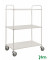Etagenwagen weiß bis 250 kg 4 Lenkrollen 2 davon mit Bremse 980x585x1445mm KM4123B