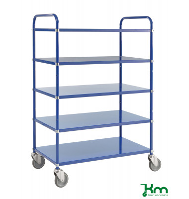 Etagenwagen blau bis 250 kg 4 Lenkrollen 980x585x1445mm KM4124-B