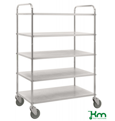 Etagenwagen verzinkt bis 250 kg 4 Lenkrollen 980x585x1445mm KM4124-E