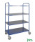Etagenwagen blau bis 250 kg 4 Lenkrollen 2 davon mit Bremse 980x585x1445mm KM4125-BB