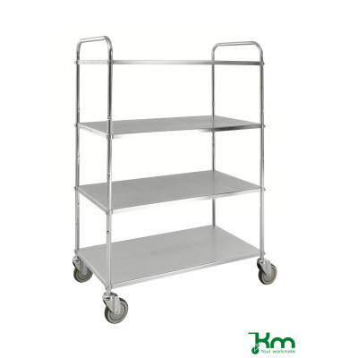 Etagenwagen verzinkt bis 250 kg 4 Lenkrollen 980x585x1445mm KM4125-E