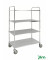Etagenwagen verzinkt bis 250 kg 4 Lenkrollen 2 davon mit Bremse 980x585x1445mm KM4125-EB