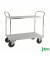 Etagenwagen verzinkt bis 400 kg 2 Bockrollen 2 Lenkrollen mit Bremse 1080x450x975mm KM4126-EB