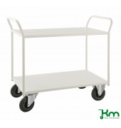 Etagenwagen KM4126B, Etagenwagen mit 2 Böden, vollständig geschweißt, 450x1080x975mm (BxLxH), bis 400kg belastbar, 2 Bockroll