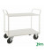 Etagenwagen weiß bis 400 kg 2 Bockrollen 2 Lenkrollen mit Bremse 1080x450x975mm KM4126B